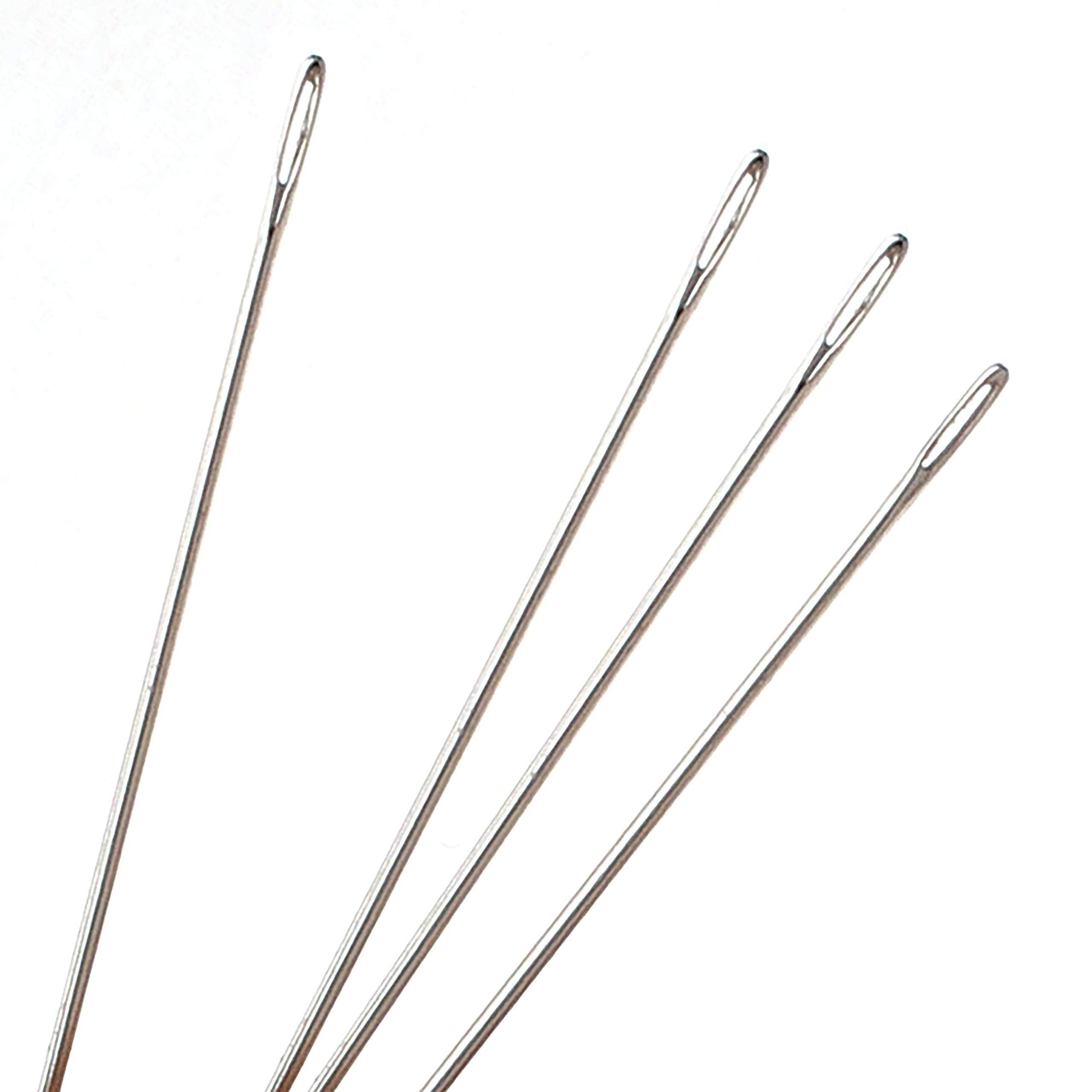 Pony Beading Needles, Size 12, Pack of 6, 4.5 Inches, Made in